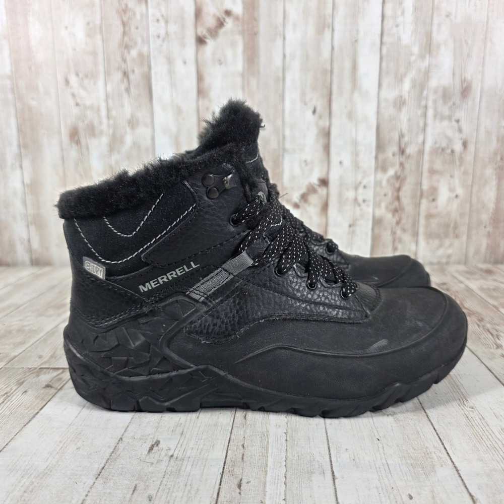 Merrell Thermo Aurora Tall Shell Waterproof Winter Boots Black J37216 Womens 7